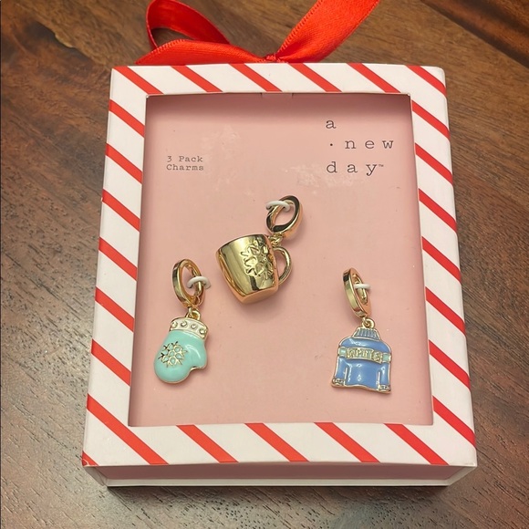 A New Day Gold and Enamel Charm Set New size 3 pack - Picture 1 of 8
